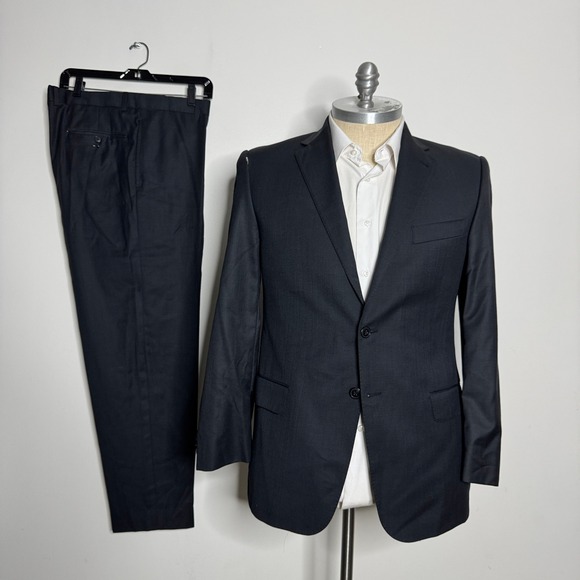 Joseph Abboud Wool Suit Two Button Mens‎ 42R 36W Charcoal Gray - Picture 1 of 16